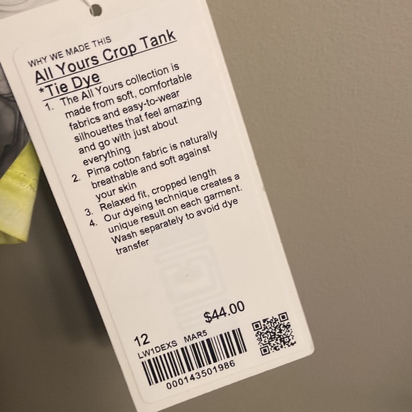 All Yours Crop Tank *Tie Tye - Picture 2 of 2